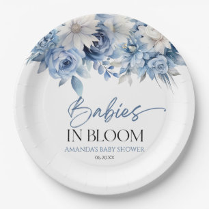 Babys in Bloom Floral Twins Multiples Baby Dusche Pappteller