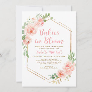 Babys in Bloom Twins Kinderdusche Einladung
