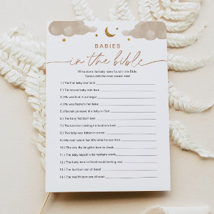 Babys in der Bibel Twinkle Star Baby Shower Game Einladung