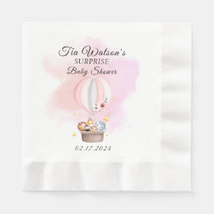 Babys in einem Heißluftballon-Tisch Napkins Serviette