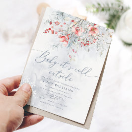 Baby's kalt draußen Snow Berries Babydusche Einladung