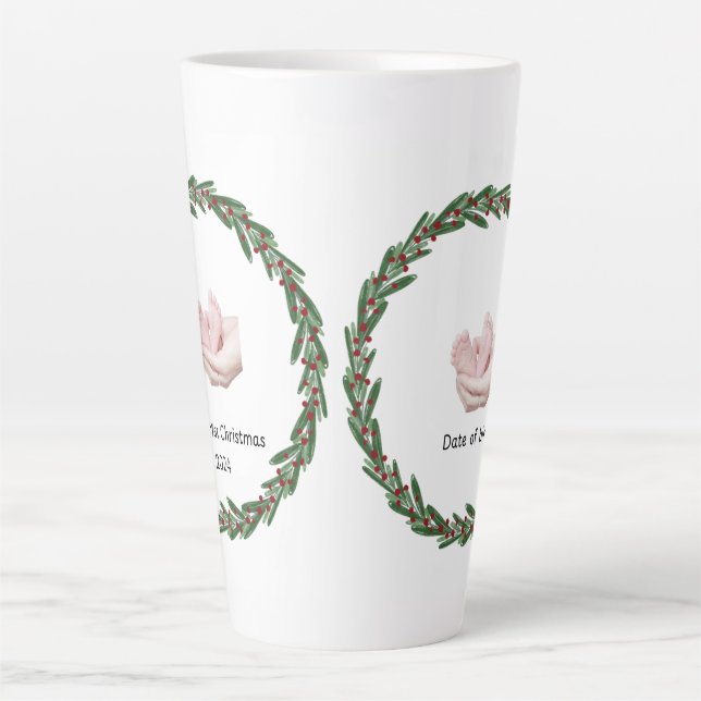 Babys (Kelly’s) 1. Weihnachten individuell anpassb Milchtasse (Vorderseite)