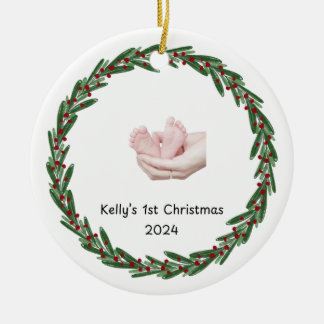 Babys (Kelly's 1. Weihnachts Custom Babies Name Keramik Ornament