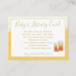Babys Library Book Request Card Brechen des Bier T Begleitkarte