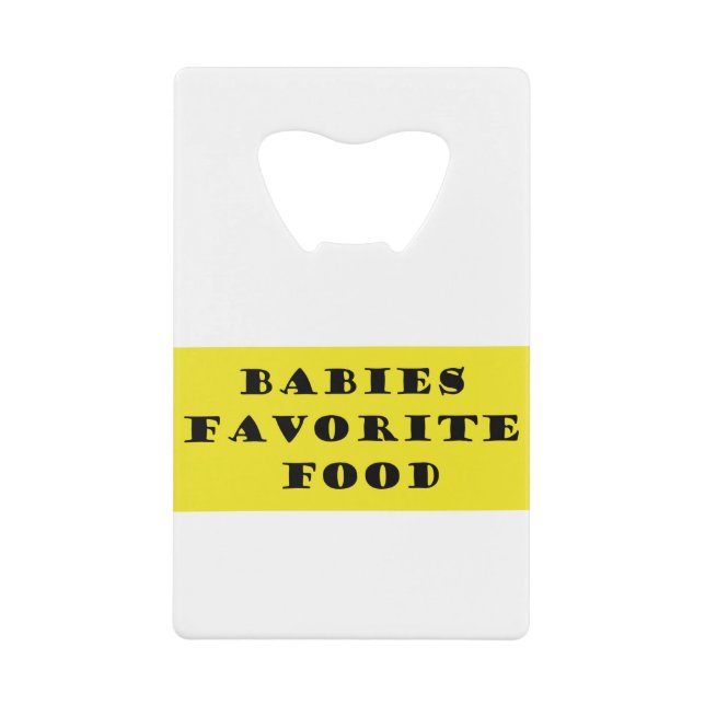 Babys Lieblingsessen Geldbeutel Flaschenöffner (Vorderseite)