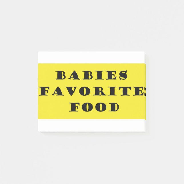 Babys Lieblingsessen Post-it Klebezettel (Vorderseite)