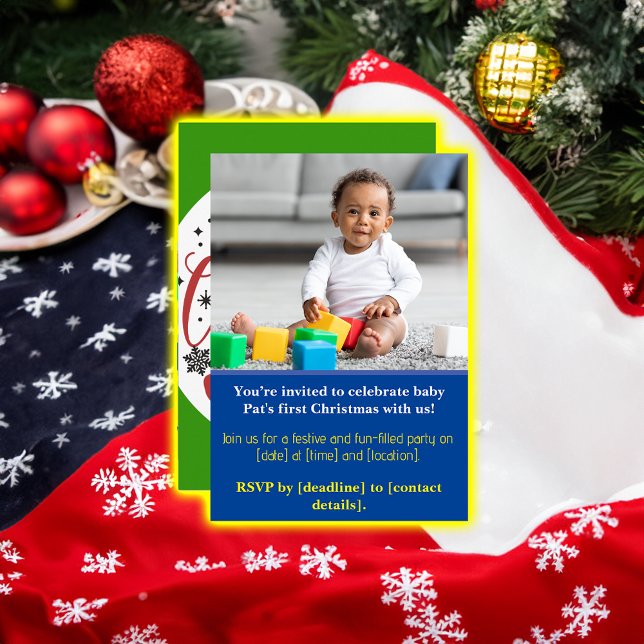 Baby's Merry Snowman First Christmas Einzigartiges Einladung (Von Creator hochgeladen)