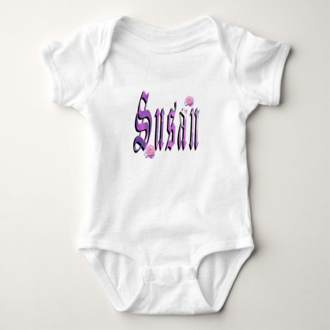 Babys namens Susan, Baby Strampler (Vorderseite)