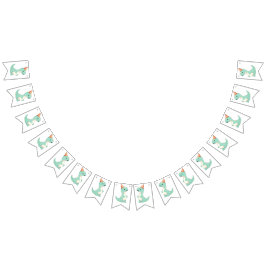 Baby's Niedlich Cartoon Baby Dinosaur Geburtstagsp Wimpelkette