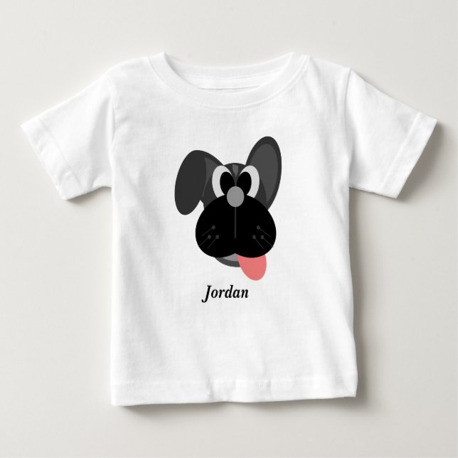 Baby's Niedlicher Hund Baby T-shirt (Vorderseite)