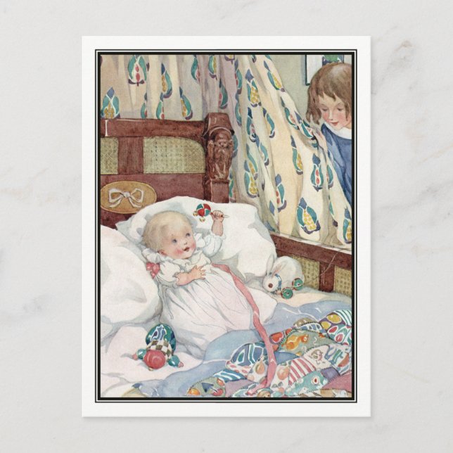 Baby's Playmate von Anne Anderson Postkarte (Vorderseite)