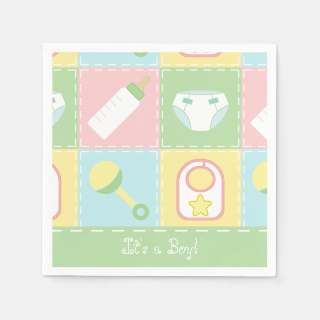 Baby's Quilt Baby Shower Napkins Serviette (Vorderseite)