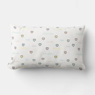 Baby's Room Kissen mit Tiny Pastel Hearts HAMbyWG