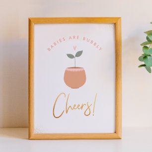 Babys sind bläsern Beiß! Babyduschzeichen Poster
