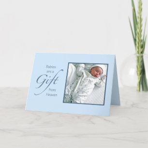 Babys sind ein Geschenk Blue Foto Vorlage