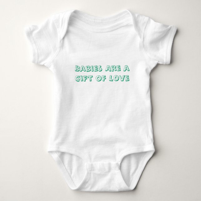 Babys sind ein Geschenk der Liebe Baby Strampler (Vorderseite)