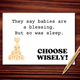 Babys sind ein Segen, aber sie schlafen auch Karte