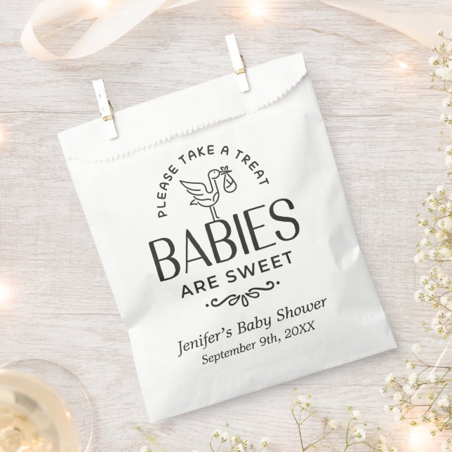 Babys sind ein süßer Baby-Showablacher oder ein Mä Geschenktütchen (Ausgeschnitten)