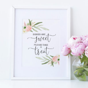 Babys sind süß, bitte nehmen Sie ein Leckerei-Favo Poster