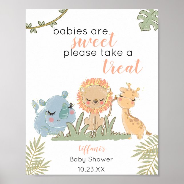 Babys sind süß Bitte nehmen Sie eine Leckerei Safa Poster (Vorne)