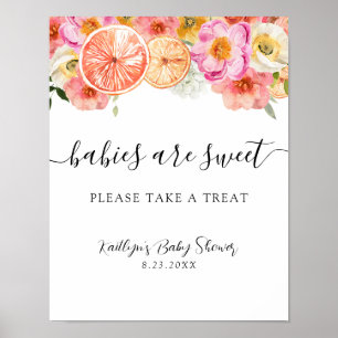 Babys sind süß Bitte nehmen Sie eine Leckerei Unte Poster