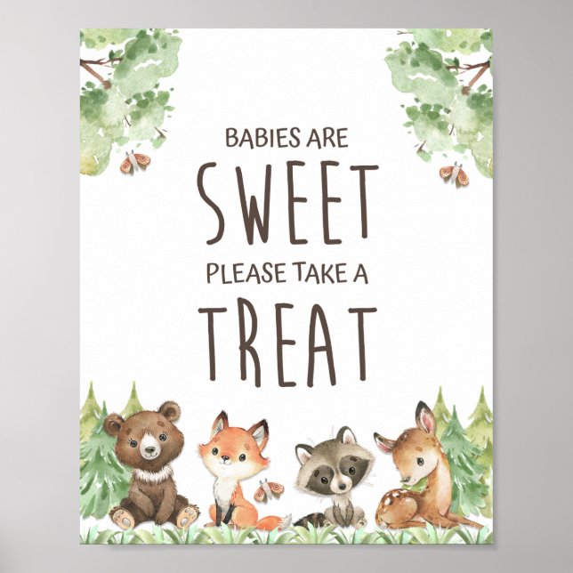 Babys sind süß Bitte nehmen Sie eine Leckerei Wood Poster (Vorne)