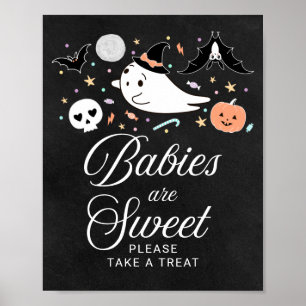 Babys sind süß Halloween-Baby-Party-Schild Poster