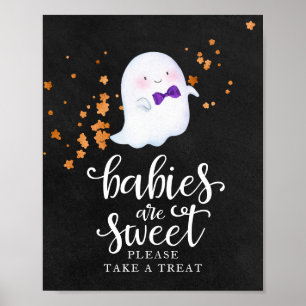 Babys sind süß Halloween-Baby-Party-Schild Poster