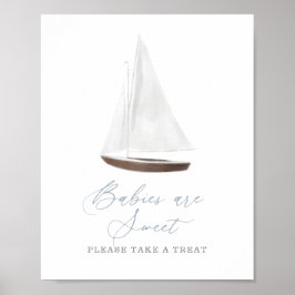 Babys sind süß nehmen eine Leckerei Nautical Baby Poster
