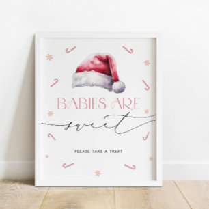 Babys sind süß Nehmen Sie eine Leckerei Weihnachte Poster