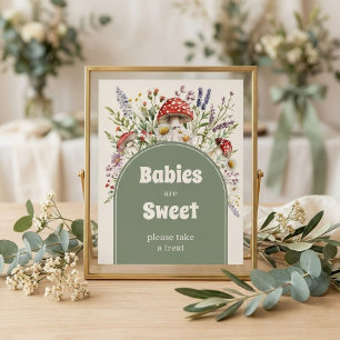 Babys sind süß Pilz Baby Shower Poster