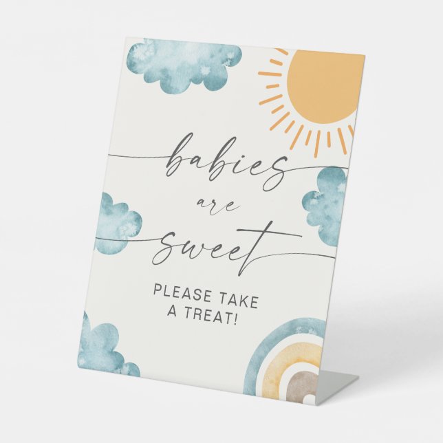 Babys sind süße Babydusche Sonnenschein Zeichen Sockelschild (Vorderseite)