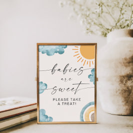 Babys sind süße Babyparty Sonnenschein Poster