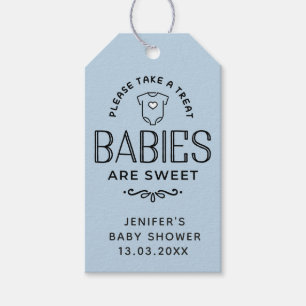 Babys sind süße Pastel Blue Baby Dusche Junge Geschenkanhänger