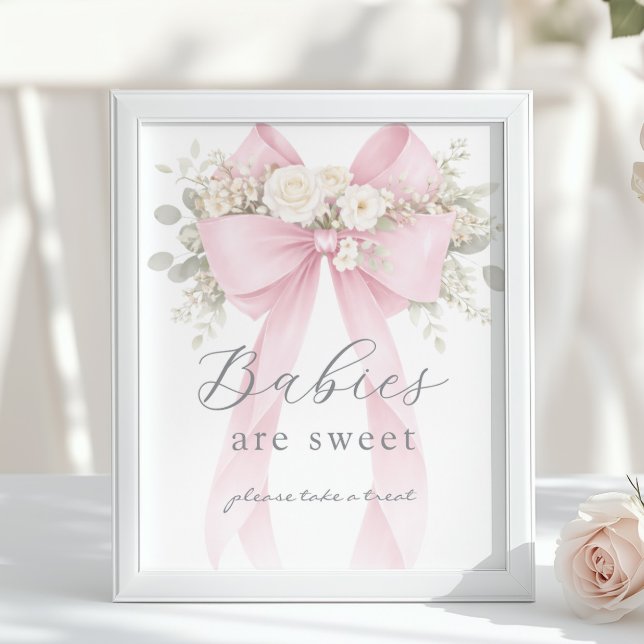 Babys sind süße rosa Kokette Schleife Poster (Von Creator hochgeladen)