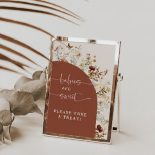 Babys sind süße Wildblume   Duschfavoriten-Zeichen Poster