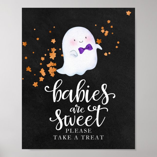 Babys sind süßes Halloween-Baby-Duschzeichen Poster (Vorne)
