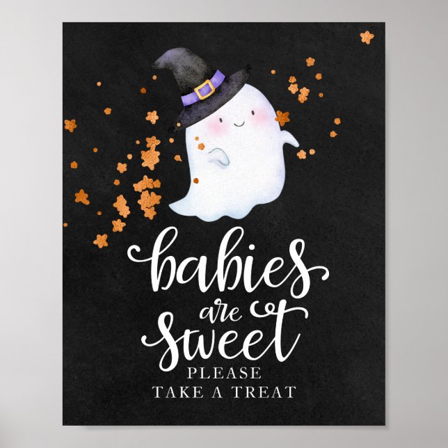 Babys sind süßes Halloween-Baby-Duschzeichen Poster (Vorne)