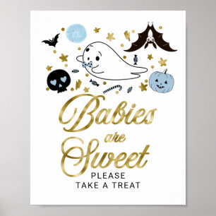 Babys sind süßes Halloween-Baby-Duschzeichen Poster