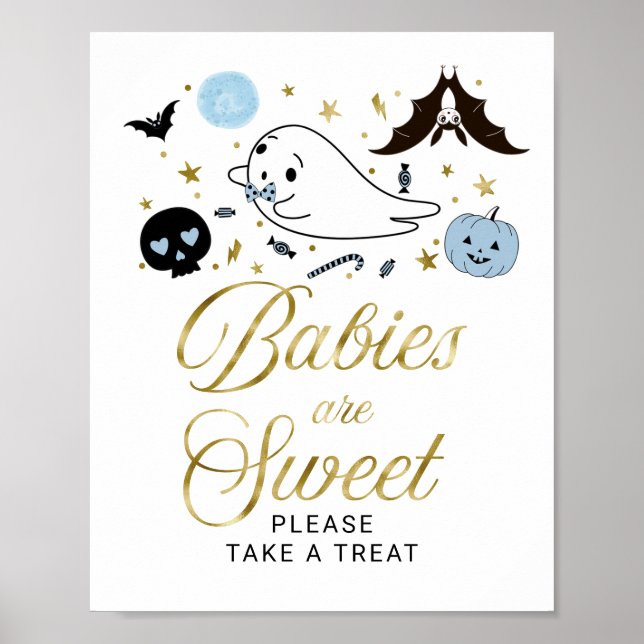 Babys sind süßes Halloween-Baby-Duschzeichen Poster (Vorne)