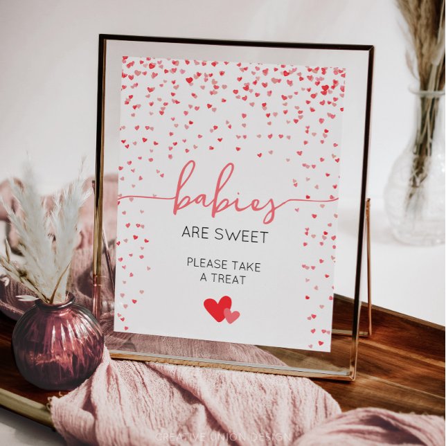 Babys sind Sweet Baby Dusche Signieren Digital ode Poster (little sweetheart baby shower)