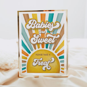 Babys sind Sweet Boho Sunshine Baby Dusche Schild