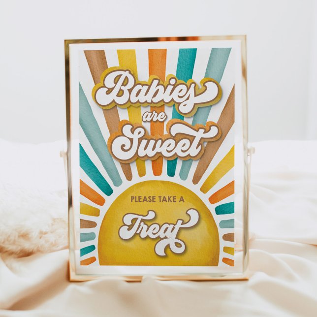 Babys sind Sweet Boho Sunshine Baby Dusche Schild (Von Creator hochgeladen)