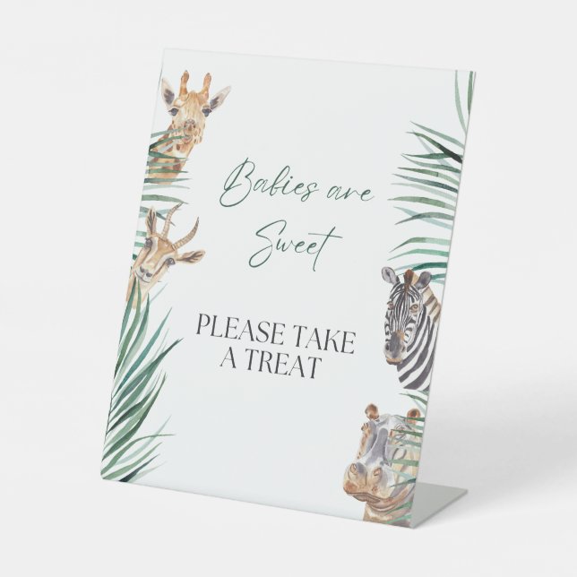 Babys sind Sweet Oh Boy Safari Jungle Baby Dusche Sockelschild (Vorderseite)