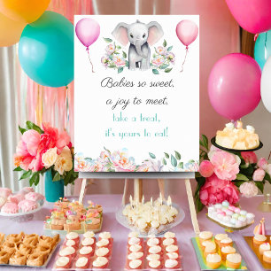 Babys So Sweet Treat Baby Elephant Dessert Poster