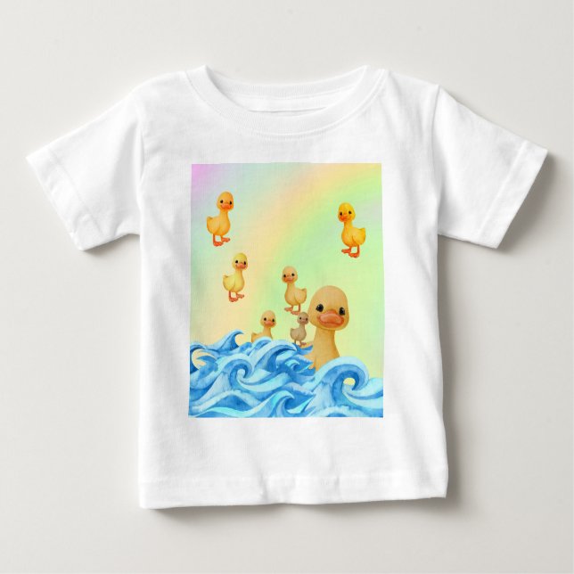 Babys T - Shirt mit Mutter und Ente (Vorderseite)