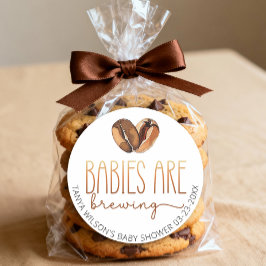 Babys werden Coffee Baby Shower brauen Runder Aufkleber