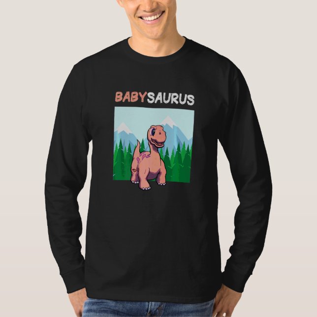 Babysaurus Dinosaurier Niedlich Kiddo Apatosaurus  T-Shirt (Vorderseite)