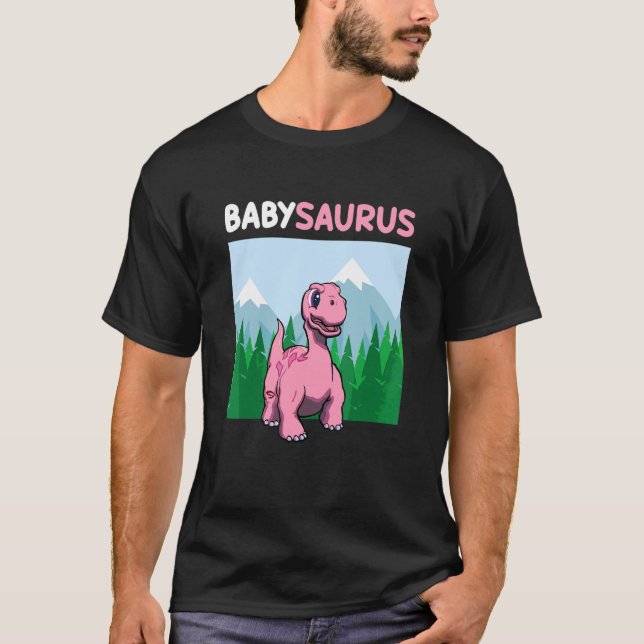 Babysaurus Dinosaurier Niedlich Kiddo Apatosaurus  T-Shirt (Vorderseite)