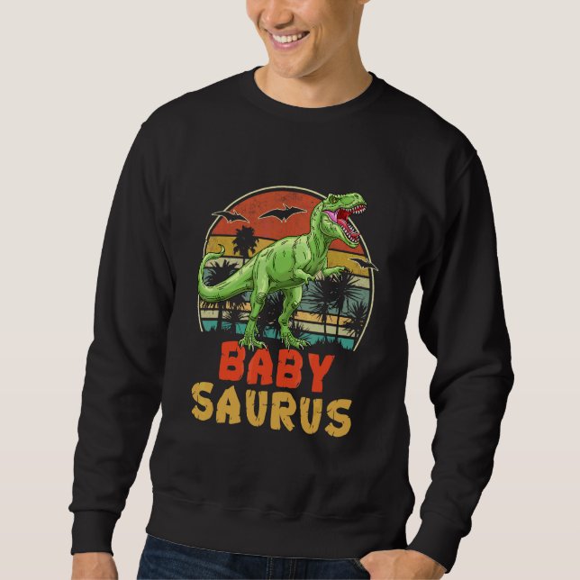 Babysaurus Rex Dinosaur Familie Matching Sweatshirt (Vorderseite)